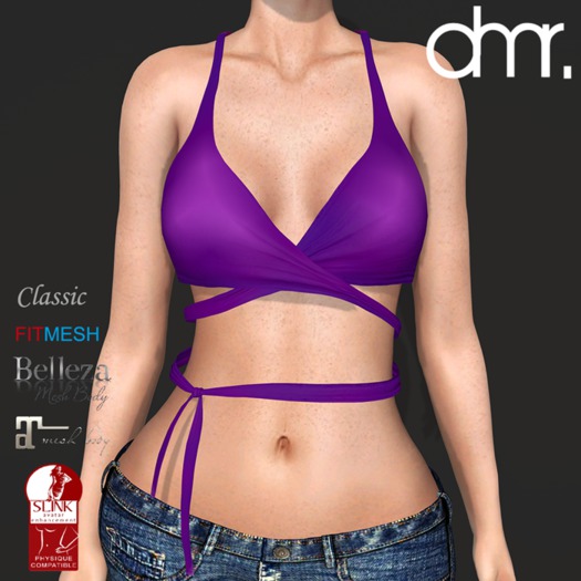 [DR] Crop Top PMY Purple::Mesh::
