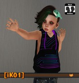 [iK01] Vest Hoodie Cybergoth - Purple - ToddleeDoo