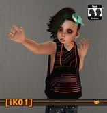 [iK01] Vest Hoodie Cybergoth - Orange - ToddleeDoo