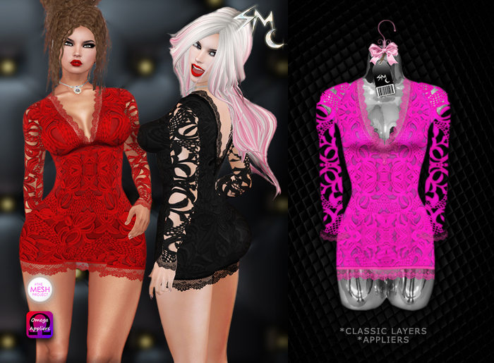 #SilverMoon Danielle Minidress Pink [Omega, TMP]