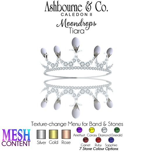 Ashbourne & Co. Moondrops Tiara (bagged)