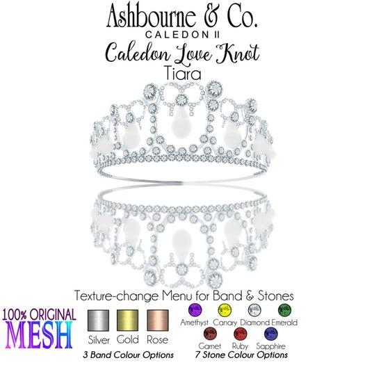 Ashbourne & Co. Caledon Love Knot Tiara (bagged)