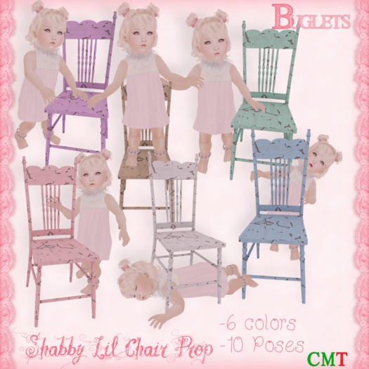 ~*Buglets*~ Shabby Lil Chair Prop [Rose]