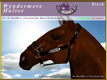 *E* Wyndermere Halter [BOXED] RH Cleveland Bay Black