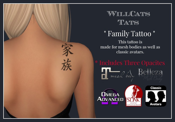 WillCat's Tats Family Tattoo