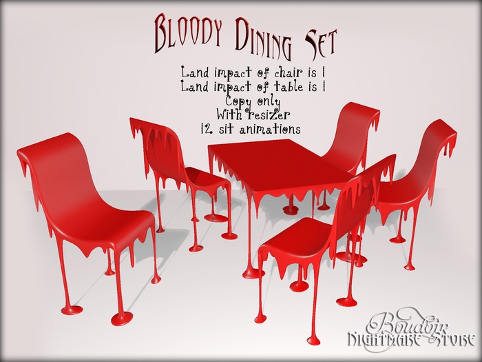 Boudoir Halloween-Bloody Dining Set