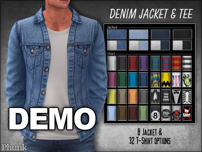 DEMO [Phunk] Mens Denim Jacket & Tee
