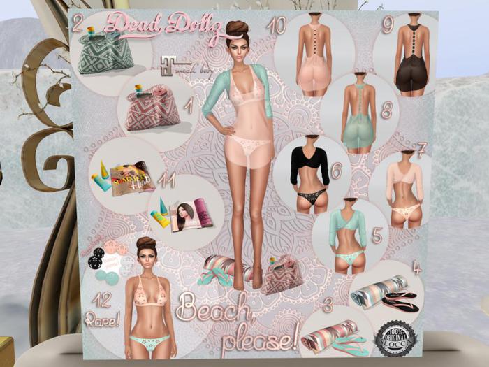 12. Dead Dollz - Beach, Please! Bikini RARE