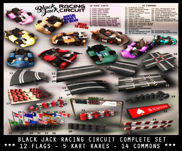 BJK * RACING * Tires for curve Black