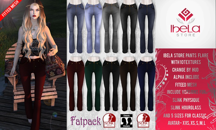 Ibela Store - Pants Flare with HUD (FATPACK)