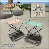 [CIRCA] Pkg - "Beach Life" - Folding Stool Set - Feathers I