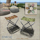 [CIRCA] - "Beach Life" - Folding Stool Set - Hawaiian