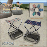 [CIRCA] Pkg - "Beach Life" - Folding Stool Set - Classic