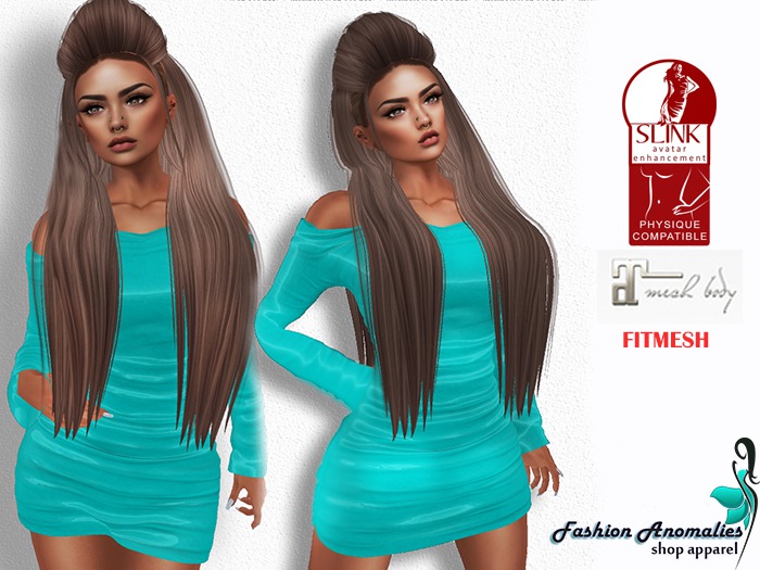 Latex Dress Turquoise