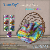 [CIRCA] - "Luna Bay" - Hanging Chair - Rainbow TieDye