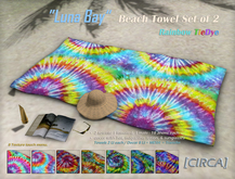 [CIRCA] - "Luna Bay" - Beach Towel Set of 2 - Rainbow TieDye