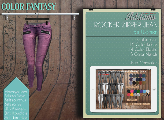 Addams // Rocker Zipper Jean // Fantasy