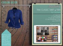 Addams // Tina Classic Shirt w/Bra // Blue