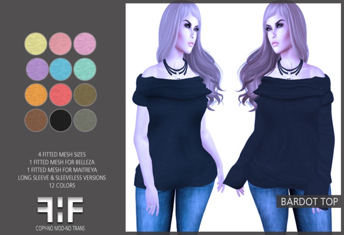 -FORZE- Bardot Top (Mesh Bodies only)