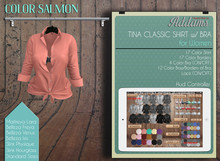 Addams // Tina Classic Shirt w/Bra // Salmon