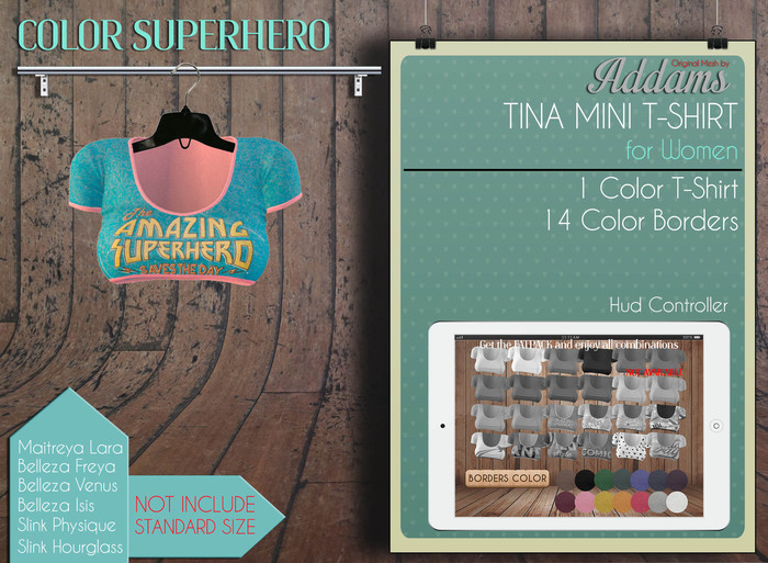 Addams // Tina Mini T-Shirt // SuperHero