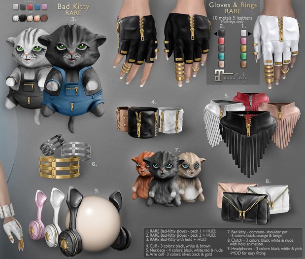 **RE** Bad-Kitty Gloves Pack 1 - BOX - RARE