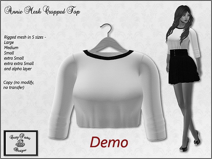 Crazy Pastry Designs Annie Cropped Top DEMO