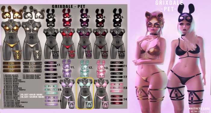 Grixdale - Pet - Collar set - Violet[box]