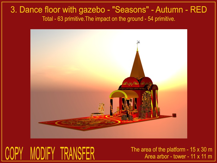 3-Dance floor with arbor-"Seasons"-Autumn (RED)