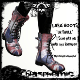 BLASPHEMIC - LARA BOOTS - UK SKULL