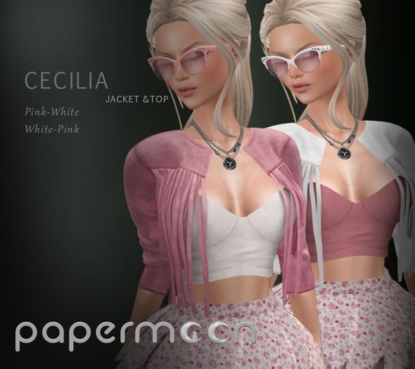 PaperMoon- CECILIA Jacket & Top -White/Pink/White**2 Different Combinations**