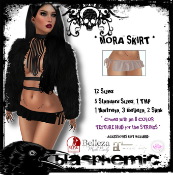 Second Life Marketplace - BLASPHEMIC - MORA SKIRT - NUDE