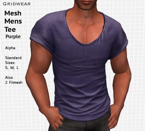 GridWear Mens Tee - Purple