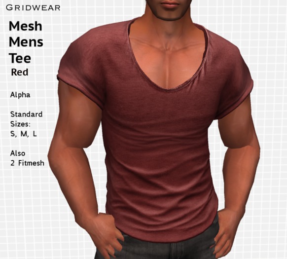 GridWear Mens Tee - Red