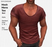 GridWear Mens Tee - Red