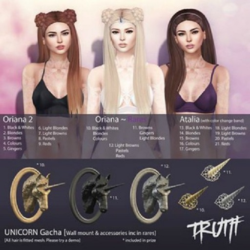12. TRUTH HAIR Oriana - LBrowns-Pastels-Reds RARE