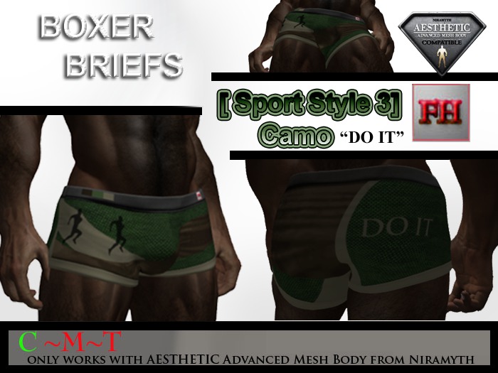 [FH] Boxer Briefs - Sport Style3 - Camo - NIRAMYTH (BAG)