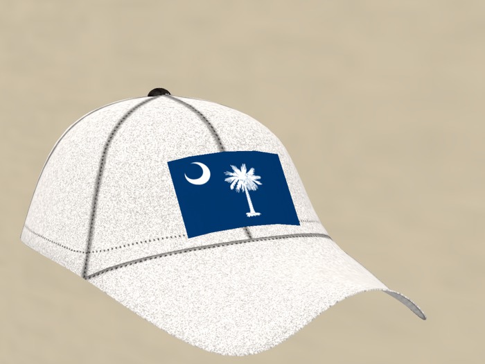 Tusk Baseball Cap White, W/ South Carolina flag