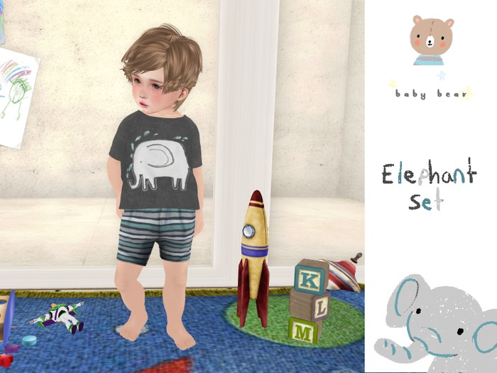 {baby bear} Elephant Set