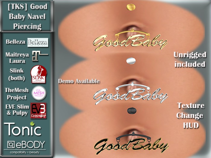 [TKS] DEMO Good Baby Navel Piercing with HUD