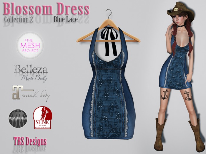Blossom Dress Blue Lace