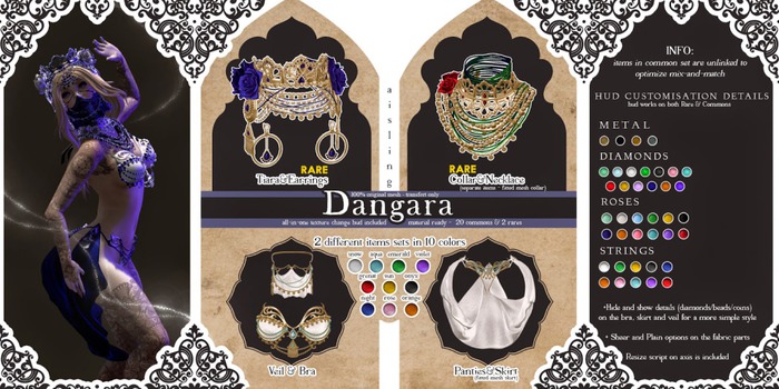 .:a:. Dangara -Tiara&Earrings- RARE