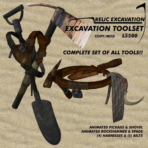Excavation Tool Belt & Harness - Complete Set