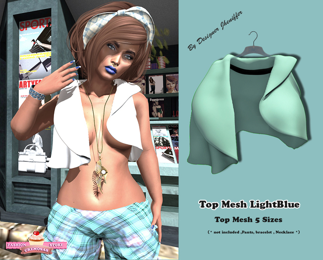 .:: Cremosas Store ::. TOP MESH LIGHTBLUE