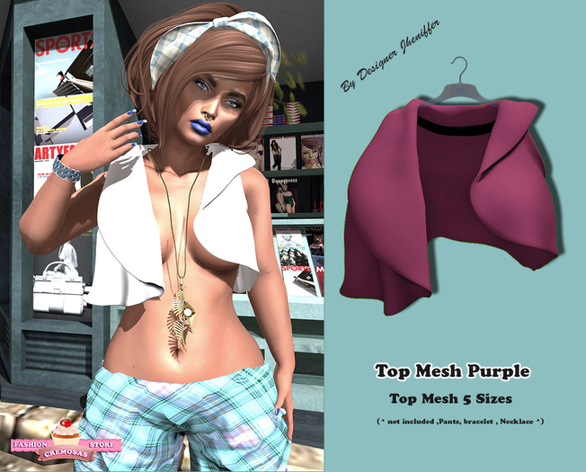 .:: Cremosas Store ::. TOP MESH PURPLE::
