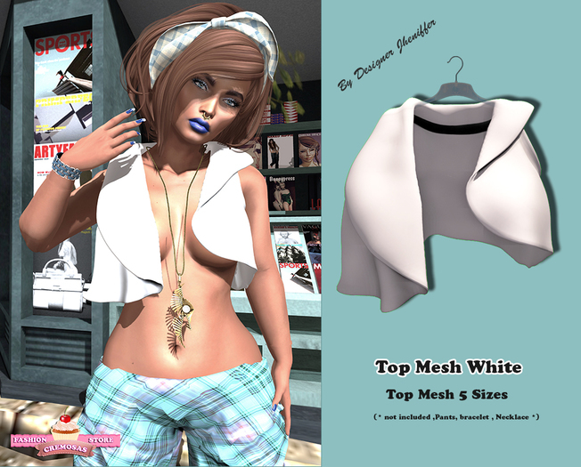 .:: Cremosas Store ::. TOP MESH WHITE ::