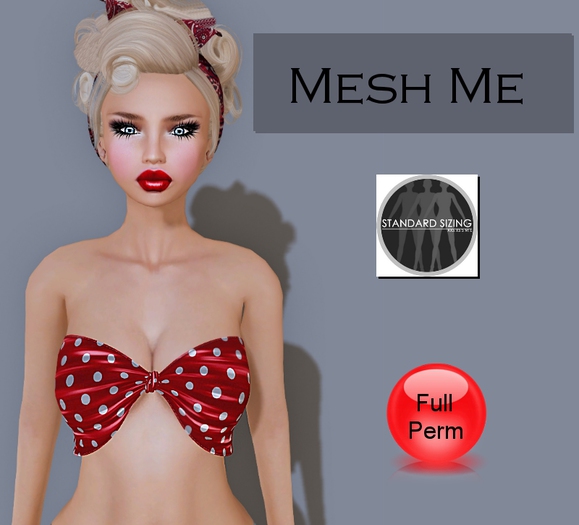 MeshMe- Mesh Knot Top Full Perm