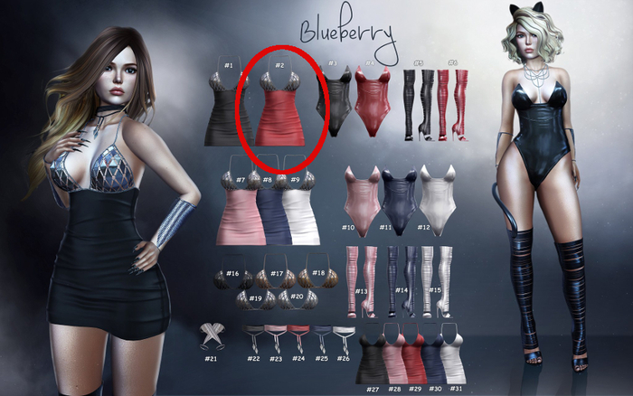 #2 Blueberry - Energy - RARE - Dress Zero - Red *M*
