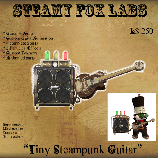 =SFL= Tiny Steampunk Guitar box