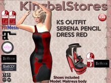 KS OUTFIT SERENA PENCIL DRESS RED